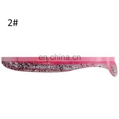 5.5cm 1.2g large quantity in stock T-tail  two - color Lure small fish colorful seabass lifelike silicone  fishing soft Lure