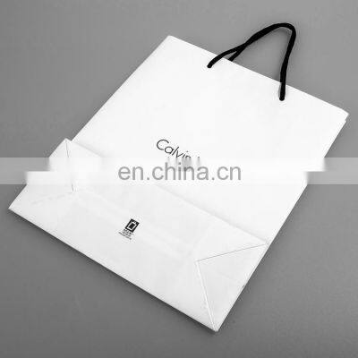 Factory Outlet Sale White brand Gift Paper Shopping Bag with Logo