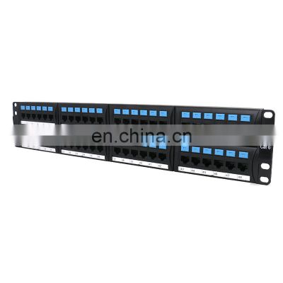 MT-4023  Cat5E Cat6 2U 48 port Patch Panel 19 inch type networking cabling patch panel