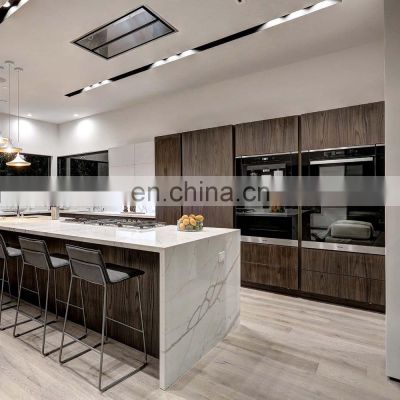 CBM modern design high end kitchen cabinets with clean handle-less look