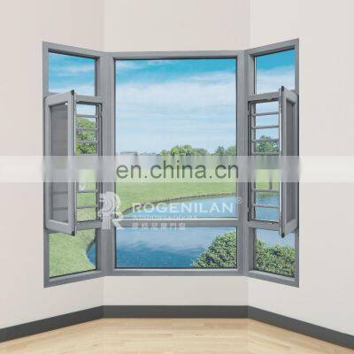 Cheap waterproof aluminum frame bathroom window grids with screen