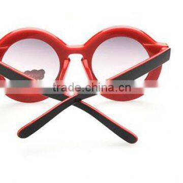 Hot Selling Kids Children Lovely Cute Round Sunglasses With Laser Etching Letters photo-4