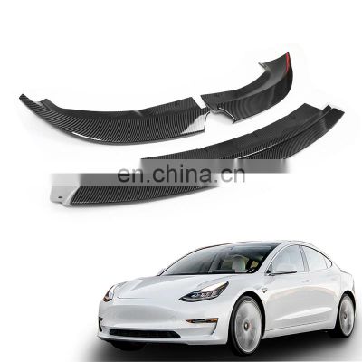 Hot Sale Bumper Lip Spoiler Front Shovel Bumper Lip Spoiler Shovel For Tesla Model 3 2017-2021