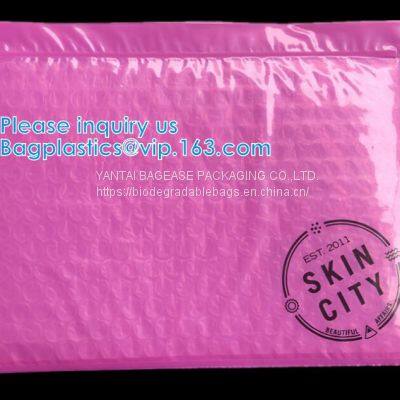 Express Pack Beauty Skin Care Metallic Glossy Holographic Cosmetic Packing Ziplockk Bubble Pouch Slider Zipper Bubble Bag