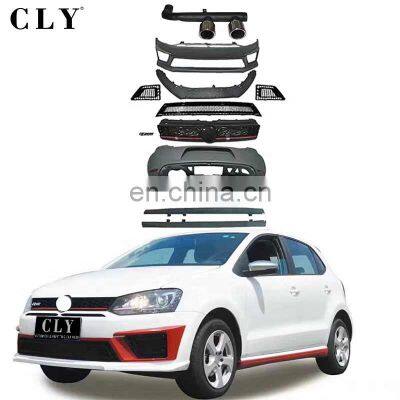 CLY Body kits For VW POLO Facelift R400 2011-2017 Front Car Bumpers Grille Rear Car Bumper Diffuser