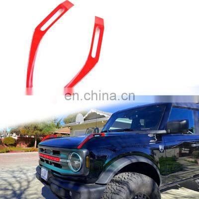 2022 NEW Car Accessories Engine Hood Hinge Cover Trim Exterior Accessories Decoration for Ford Bronco 2021 2/4Door