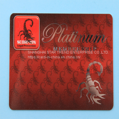 Plastic Loyalty Card With Highlighted Logo Made by Hot Stamp Gold or Silver Foil photo-2