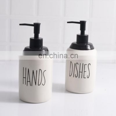 Custom design lotion dispenser ceramic liquid soap dispenser