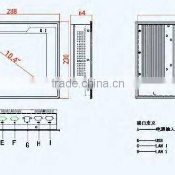 DT-P104-I Industrial Fanless I3/i5/i7 CPU 10.4" Touch Screen Panel pc Intel Motherboard photo-6