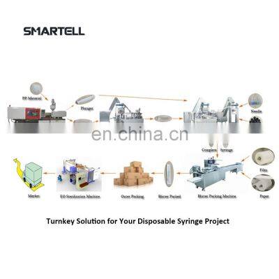 disposable syringe and needle production machine