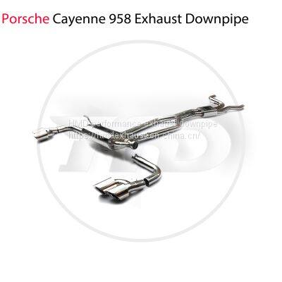 Stainless Steel Exhaust Pipe With Manifold Full Set for Porsche Cayenne 958 Auto Modification Electronic Valve whatsapp008618023549615