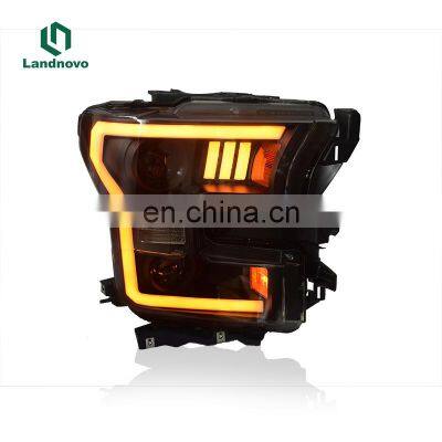 Landnovo Auto Body Parts Best Quality LED Head Lamp for Ford Ranger F150 2015-2017 Car Headlight