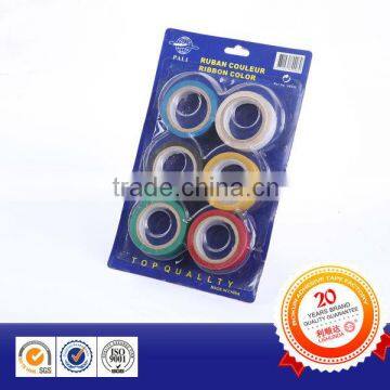 6Rolls PVC Electrical Insulation Tape packed in blister card