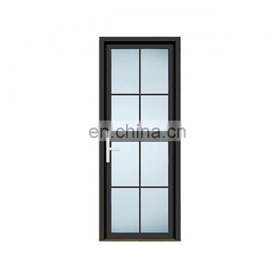 Swing glass casement door aluminum frosted glass bathroom door for sale glass windows aluminium frame