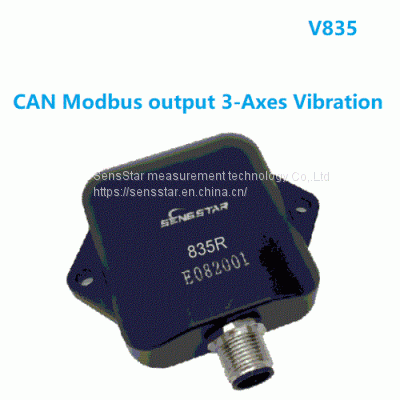 Tri-axial CAN-Modbus digital output accelerometer V835 3-axes sensor