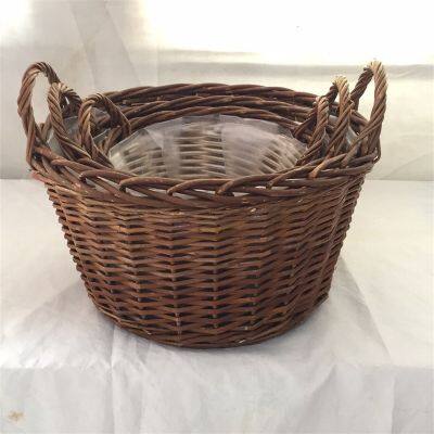 Fast Delivery Wicker Basket With Handle Handmade In Vietnam A Storage Basket