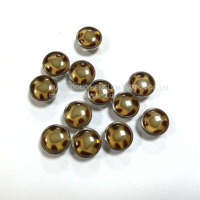 HLD factory wholesale color BRASS&SS 16L 18L pearl Prong snap button for clothes