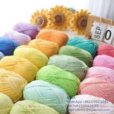 Wholesale Cheap Price Cotton Blended Acrylic Yarn Milk Cotton Sewing Yarn