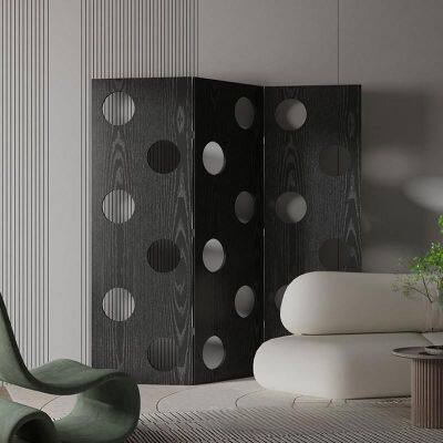 High Quality Folding Wood Panel Room Divider Screen for Home Decoration photo-3