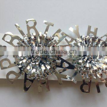 3.25" PET Red Happy Birthday Fancy Ribbon Flower Bow for Celebration/Ornament Birthday Party photo-2