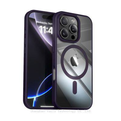 Factory Direct Magnetic Clear Case for iPhone 11/12/13/13 Pro Max/14/15/15 Pro Max – Slim Design, Shockproof & Wholesale Price
