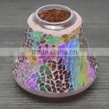 NEW colorful smaller size mosaic candle shades candlelight