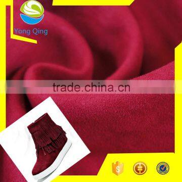 China supplier 100 polyester suede fabric for shoes