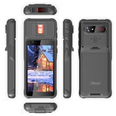 HF501 Hidon Factory 5.0 Inch Android 12 4GB+64GB IPS HD Screen 4G Handheld Terminal PDAs With NFC Fingerprint and 2D Barcoder Scanner