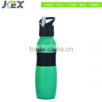 BPA Free plastic water bottle sports bottle with silicone