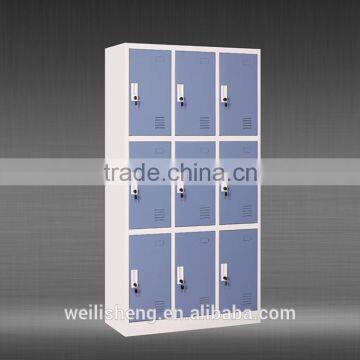 9 door double color gym locker design steel storage portable locker