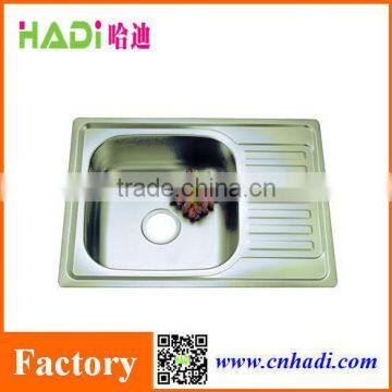 kitchen design single bowl stainless steel kitchen sink with drain board HD6950