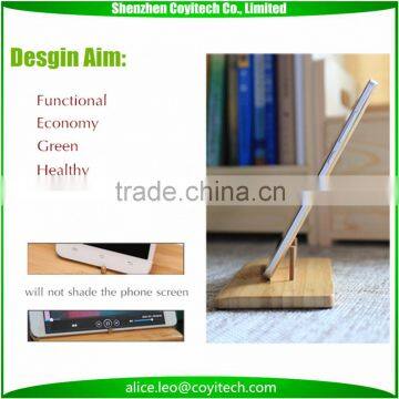 New Arrivel CM-10 Bamboo Mobile Phone Name Card Holder Stand Mount photo-4