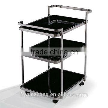 Black glass hotel trolley price
