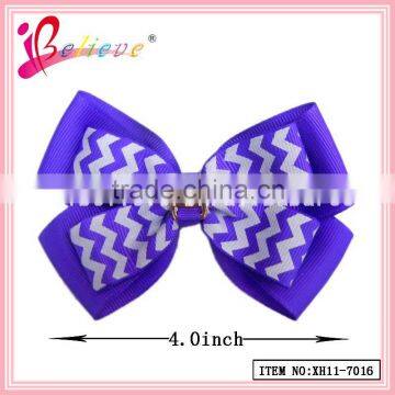 Fashion hair clip accessories ribbon bow,baby ribbon bows with clip