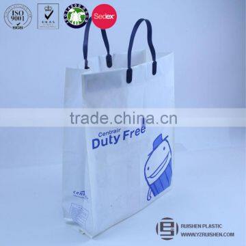 White HDPE Durable Shopping Bags With Loop Handle photo-1