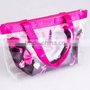 Beautiful 2 sets transparent cosmetic bag