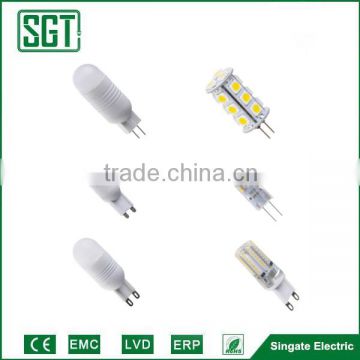 CE RoHS approved 2w 3w 4w 12V 230V/110V Silicon dimmable G9 LED bulb light