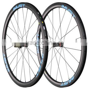 2016 Chinese New clincher Tubeless ready road rims 25mm wide road bicycle carbon wheels 38C-TL