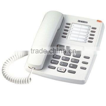 Uniden Hotel Cord phone AS7301 Voice Message Waiting Lamp with 10 One-Touch Memory and Flash Function, Wall Mountable