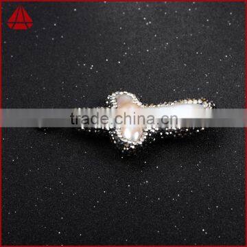 Fashion boho natural cross pearl pendants jewelry, black cz paved natural pearl pendants                        
                                                Quality Choice