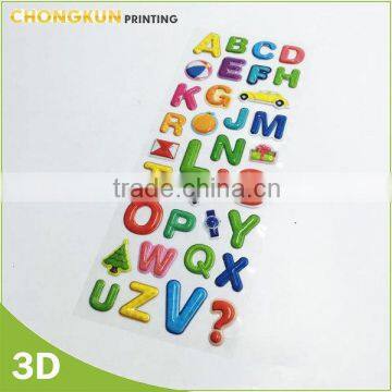 Plastic 3D Blister stickers, cute sticker for kids