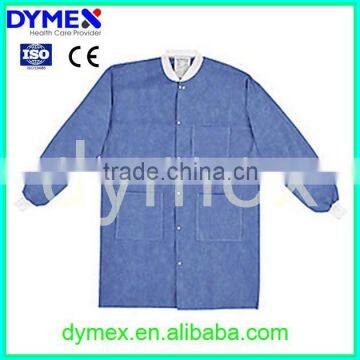 Non Woven Fabric Disposable Patient Lab Coats with knit collar