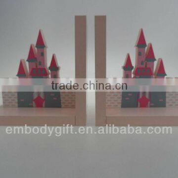 Cute Pink Alcazar Shaped MDF Bookends for Girls