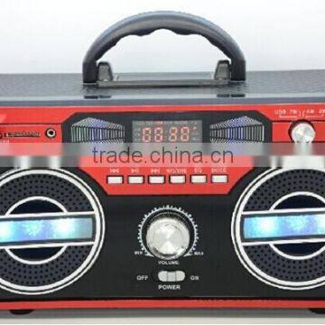 Super Bass Digital Display Portable Stage AM FM Radio Stereo Speaker