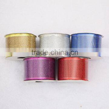 Merry Christmas Wired Edge Mesh Fabric Christmas Ribbon for Christmas Trees Decorative Large Size Small Packing Factory Price photo-2