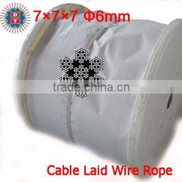 Cable laid wire ropes