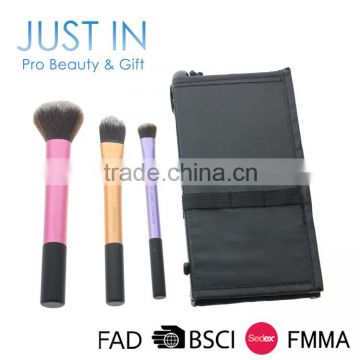 3Pcs/Set Makeup Cosmetic Brush Set Kit With Holder Include Multi Task Tapered Foundation Base Shadow Brush