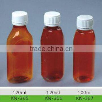 factory original plastic pet brown medicine bottle ( liquid bottle)