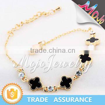 2015 Latest Design High Quality Colorful Flower Charm Simulation Diamond Bracelet