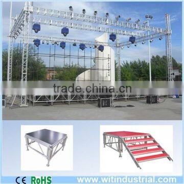 44ft x4ft(1.22x1.22) aluminum frame adjusted height temporary outdoor stage